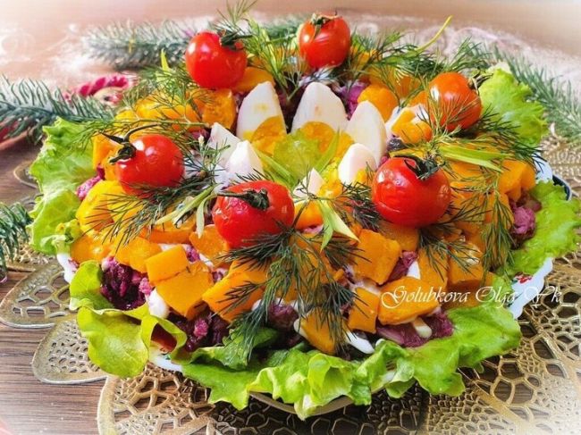 Салат из тыквы и консервированного тунца
